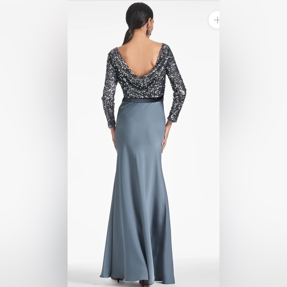 Sachin & Babi Colette Gown - Gunmetal new with tags. Size 6 NWT - Picture 3 of 15